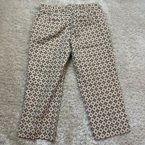 Talbots women’s brown printed capri pants size 6P
